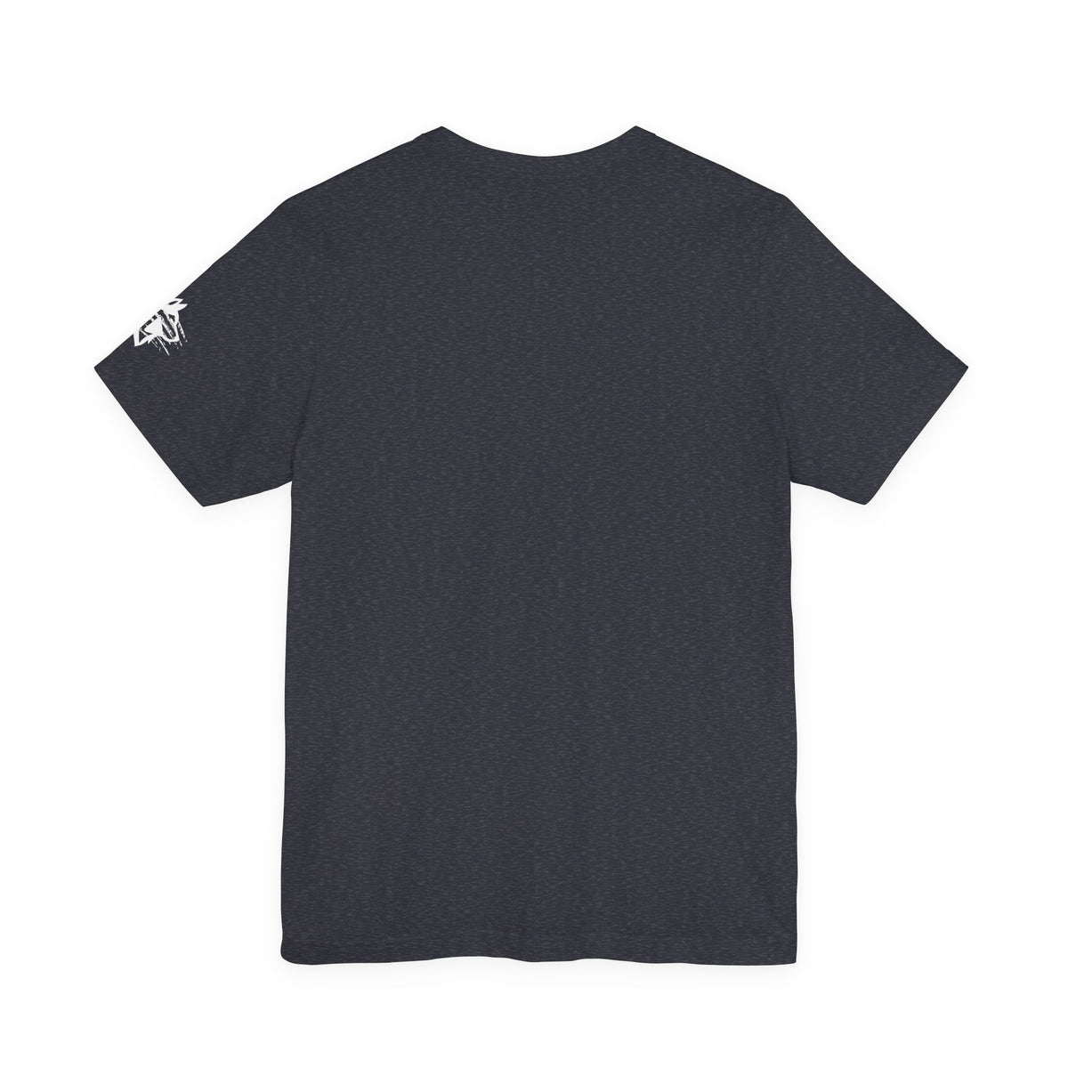 Wolfe Media Logo Tee, Distressed US Flag Sleeve, Unisex Short Sleeve Shirt, Black Print Graphic Shirt, Monochrome Tee